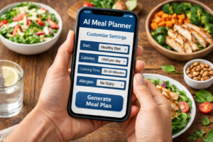 AI meal planner generating weekly healthy meal suggestions