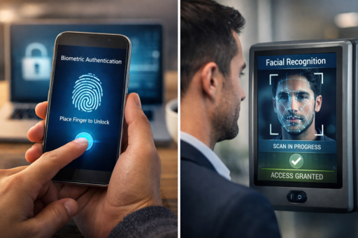 Biometric authentication using fingerprint login on a smartphone for secure access